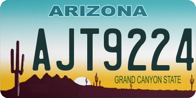 AZ license plate AJT9224