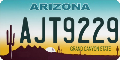 AZ license plate AJT9229