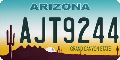AZ license plate AJT9244