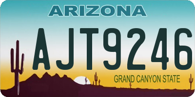 AZ license plate AJT9246