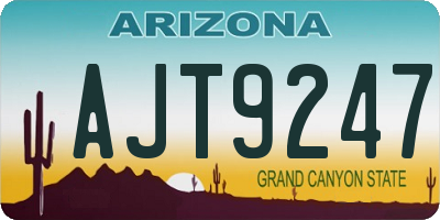 AZ license plate AJT9247