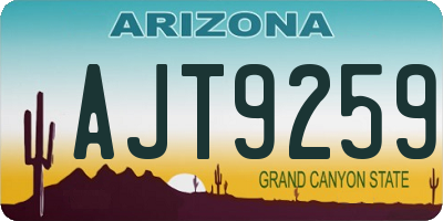 AZ license plate AJT9259