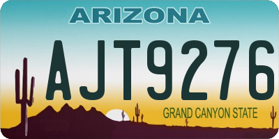 AZ license plate AJT9276