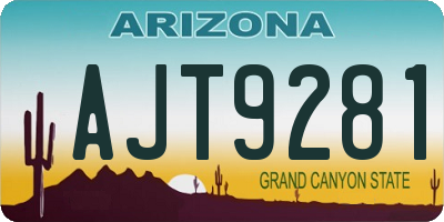 AZ license plate AJT9281