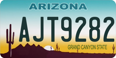 AZ license plate AJT9282
