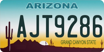 AZ license plate AJT9286