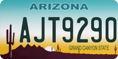 AZ license plate AJT9290