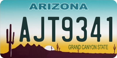 AZ license plate AJT9341