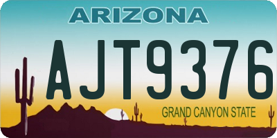 AZ license plate AJT9376