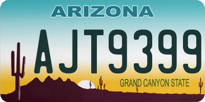 AZ license plate AJT9399