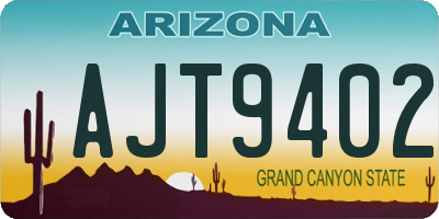 AZ license plate AJT9402