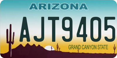 AZ license plate AJT9405