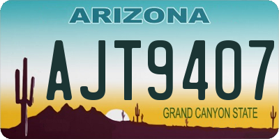 AZ license plate AJT9407