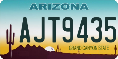 AZ license plate AJT9435