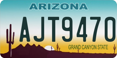 AZ license plate AJT9470
