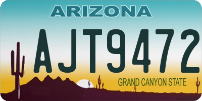 AZ license plate AJT9472