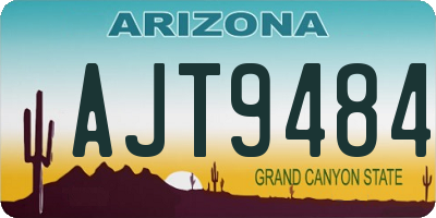 AZ license plate AJT9484