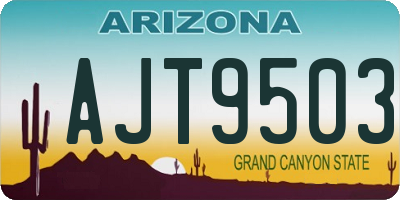 AZ license plate AJT9503