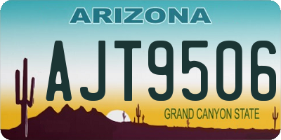 AZ license plate AJT9506