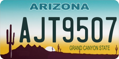 AZ license plate AJT9507