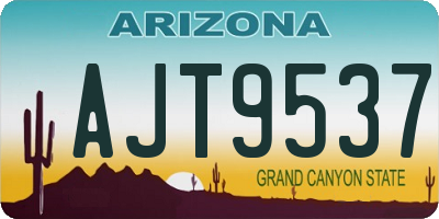AZ license plate AJT9537