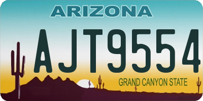 AZ license plate AJT9554