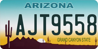 AZ license plate AJT9558