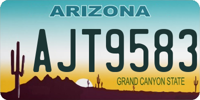 AZ license plate AJT9583