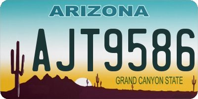 AZ license plate AJT9586