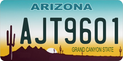 AZ license plate AJT9601