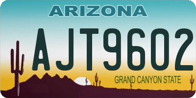 AZ license plate AJT9602