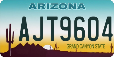 AZ license plate AJT9604