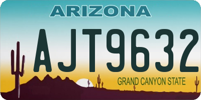 AZ license plate AJT9632