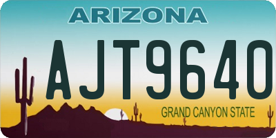 AZ license plate AJT9640