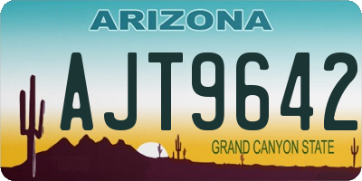 AZ license plate AJT9642