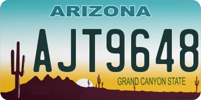 AZ license plate AJT9648