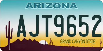 AZ license plate AJT9652