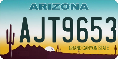 AZ license plate AJT9653