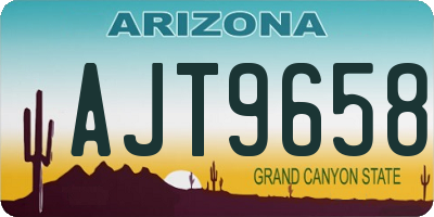 AZ license plate AJT9658