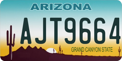 AZ license plate AJT9664