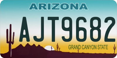 AZ license plate AJT9682