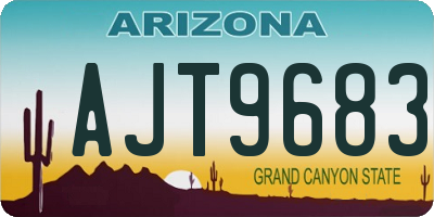 AZ license plate AJT9683