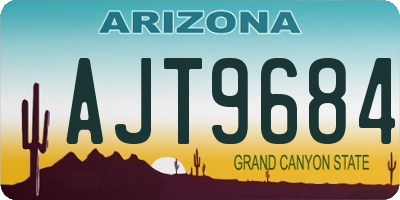 AZ license plate AJT9684