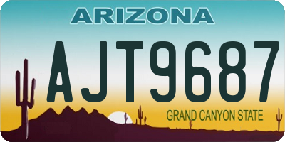AZ license plate AJT9687