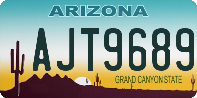 AZ license plate AJT9689