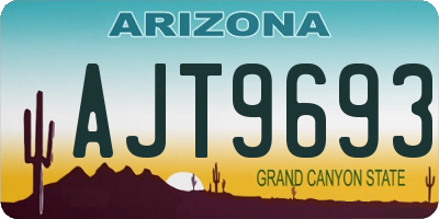 AZ license plate AJT9693