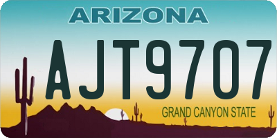 AZ license plate AJT9707