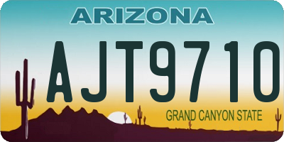 AZ license plate AJT9710