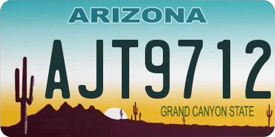 AZ license plate AJT9712