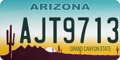 AZ license plate AJT9713